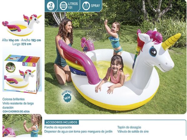 piscina spray unicornio 151 litros 272x193x104 centimetros 1